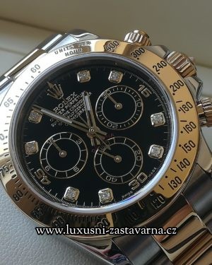 Rolex Daytona Cosmograph Steel & Gold, Diamonds Dial 40mm