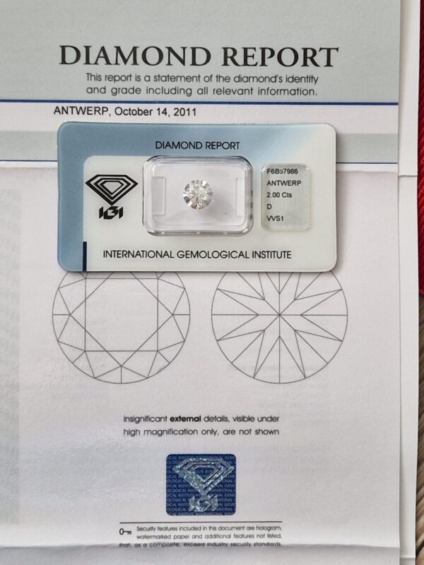 Přírodní diamant o váze 2,00ct 1