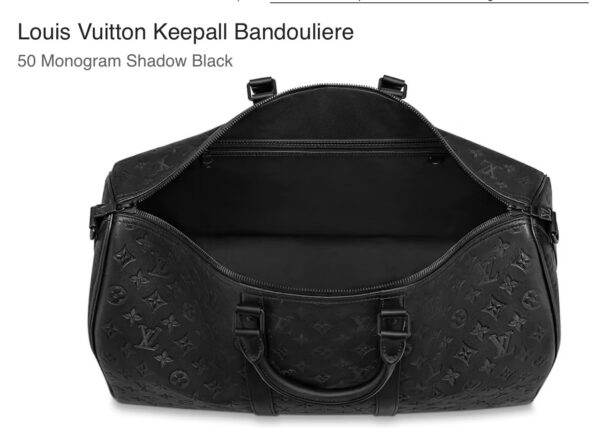 Louis Vuitton Keepal Bandouliere 50 M. Shadow Black